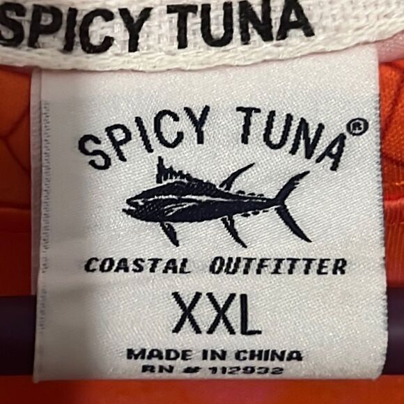 🔥🔥 SPICY TUNA All Over Print Performance Polyester Shirt - EXCELLENT - Sz 2XL - Picture 7 of 9